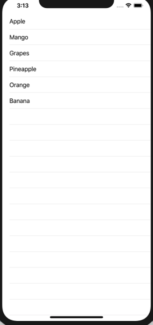 Creating TableView In Swift